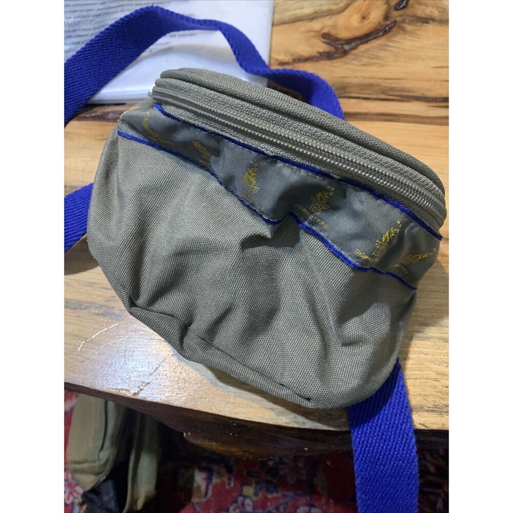 Vintage 1996 Atlanta Olympics Fanny Pack Waist Bag Olive Blue Gold Buckle 90s